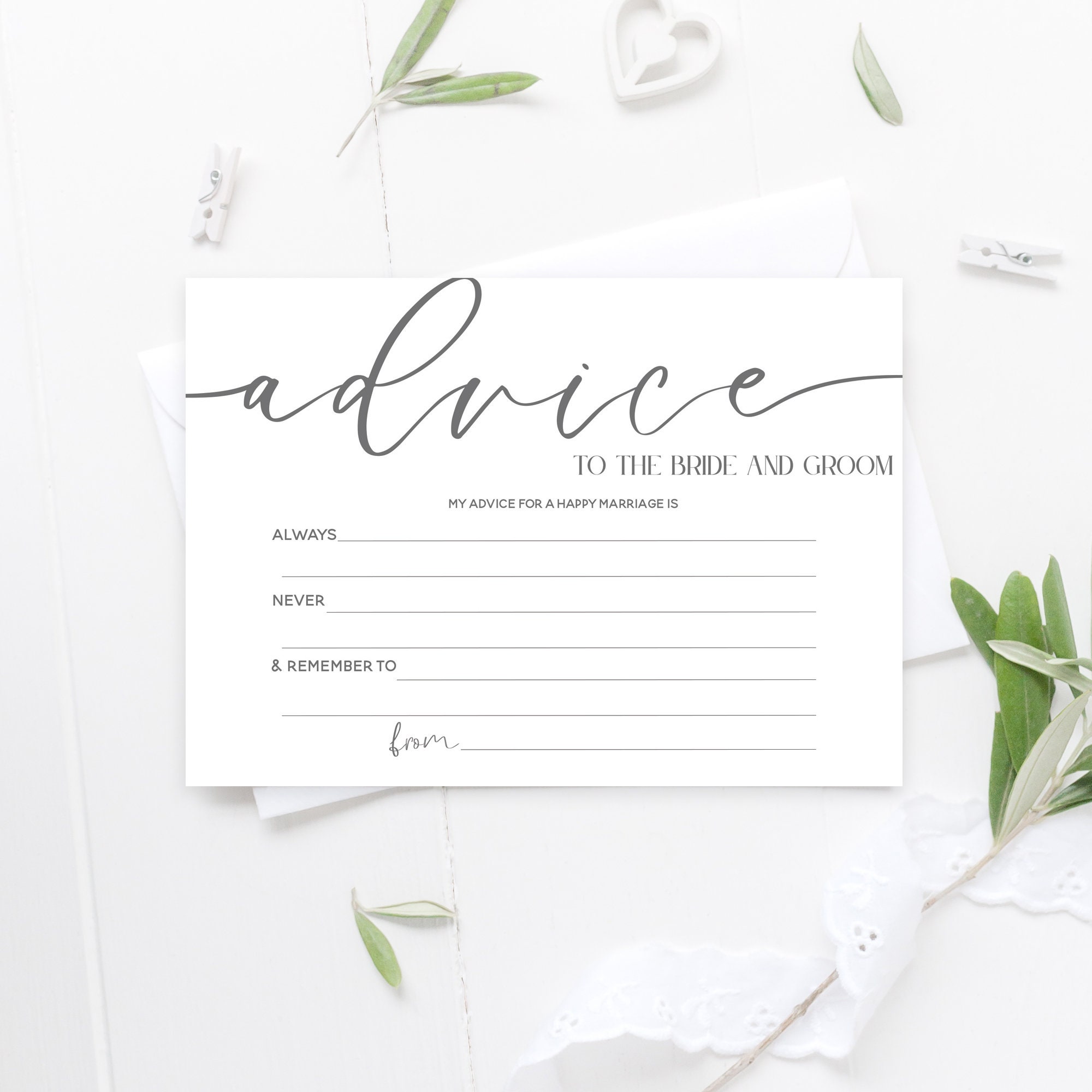 Wedding Advice To The  Bride and Groom Cards Elegant Design Hen Party…