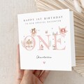 Personalised Fairy 1st Birthday Card, Baby 1st Birthday Card, Fairy First Birthday, Girl's 1st Birthday Card, Granddaughter, Daughter, Niece