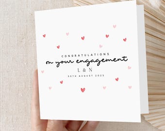 Engagement Card, Congratulations on Your Engagement Card, Minimal Heart Card,You're Engaged Card, Engagement Gift,Engagement Card For Friend