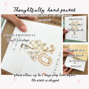 May include: A birthday card with a gold foil balloon design spelling out "30". The card is packaged in a recycled kraft envelope and a protective, recyclable cello cover. The card is hand packed for gifting.