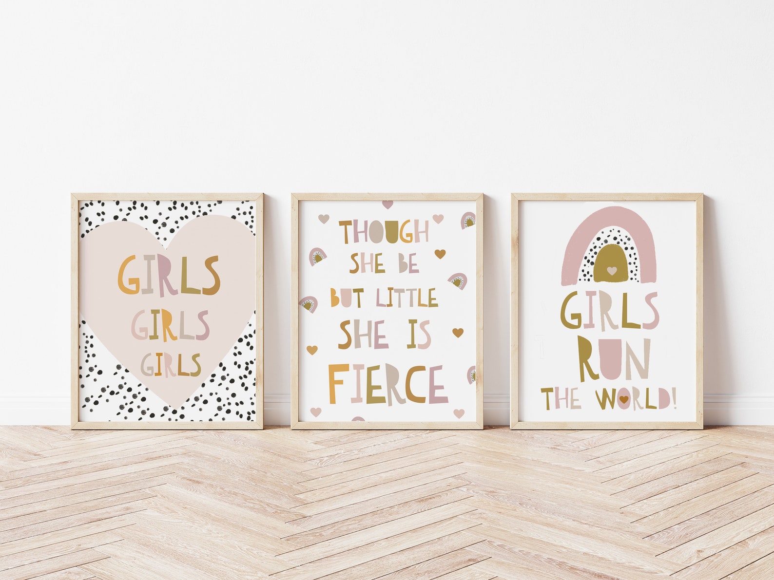 Girls Room Wall Art Prints Posters Pictures 3 Pack Scandi Etsy UK
