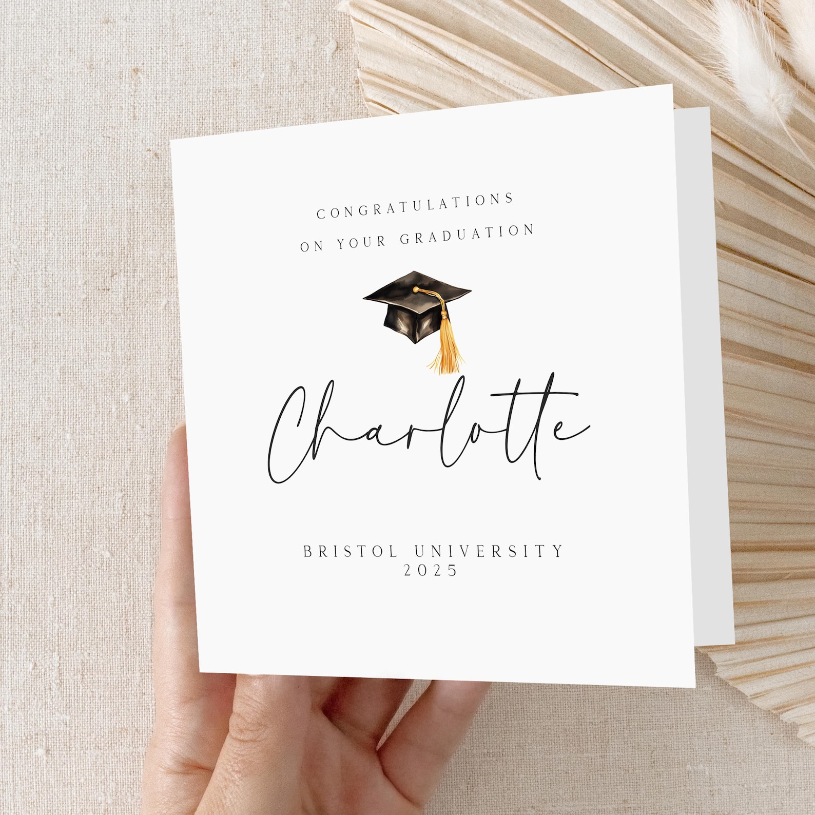 Graduation Card-personalised Card-graduated Celebration Card-well Done ...