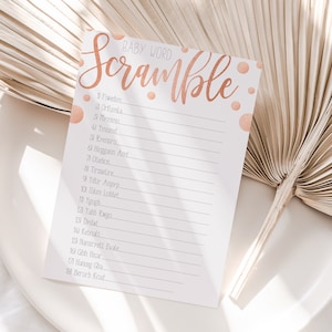 12 Personalized - Unscramble The Word - Baby Shower Game - Dr. Seuss-Party  Games