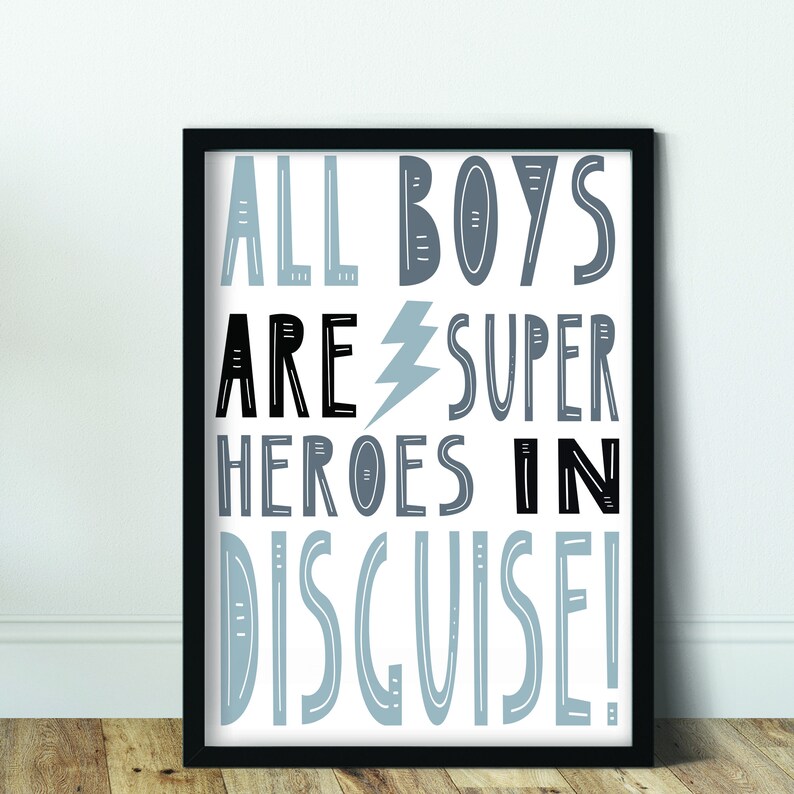 Boys Room Wall Art Prints Posters Pictures 3 Pack A4 Kids Etsy