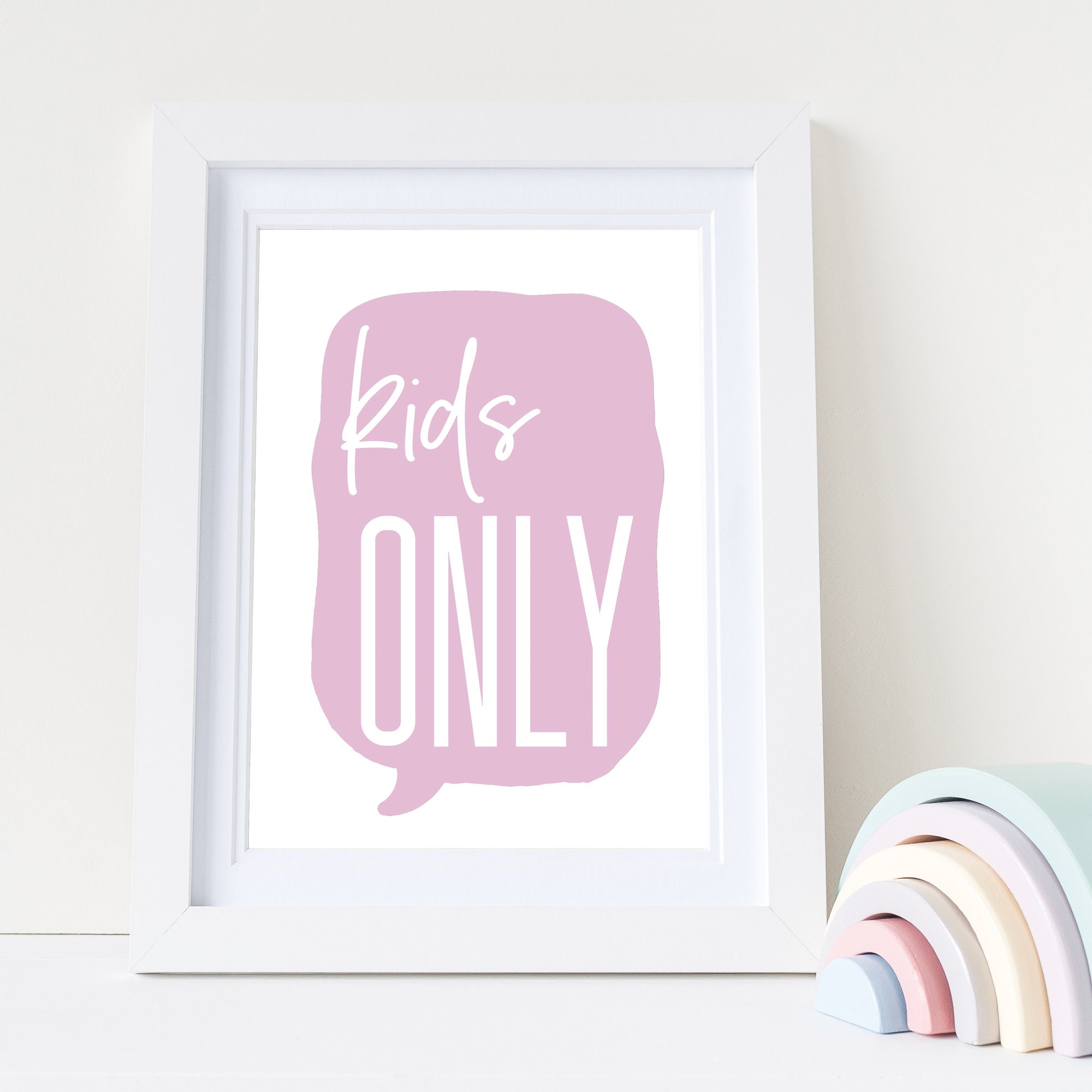 Girls Room Wall Art Prints Posters Pictures 4 Pack Rainbow | Etsy UK
