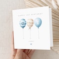 1st Birthday Card, Children's Personalised Birthday Card, First Birthday, Boys First Birthday Card,1st Birthday Gift, Handmade, 3 Balloons