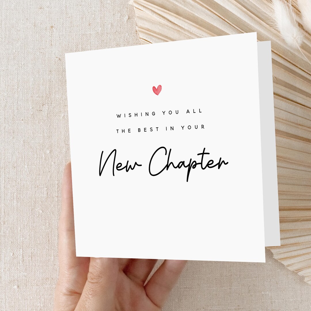 New Chapter Card,personalised Leaving Card,colleaugue New Job Card ...