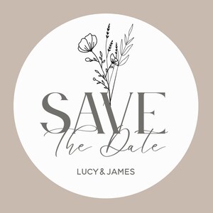 Save the Date Stickers -  UK