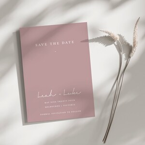 Faire-part de mariage imprimable, fiançailles, moderne, réservez notre date, invitations à une fête, imprimable, téléchargeable, rose, pêche, rose poudré
