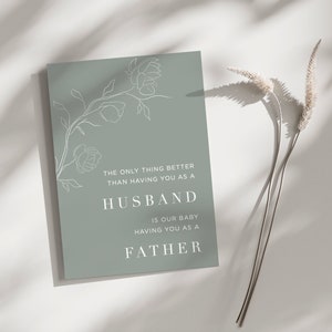 Druckbare Schwangerschaftsankündigung für Papa, Wir haben ein Baby, Vater, Ankündigung an Ehemann, herunterladbare Karte, ich bin schwanger, Überraschung, Papa