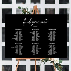 Landschaft, Hochzeit Sitzplan, Alphabetisches Sitzordnung Zeichen, Sitzplan, Digitale Sitzordnung, Druckbare Sitzordnung