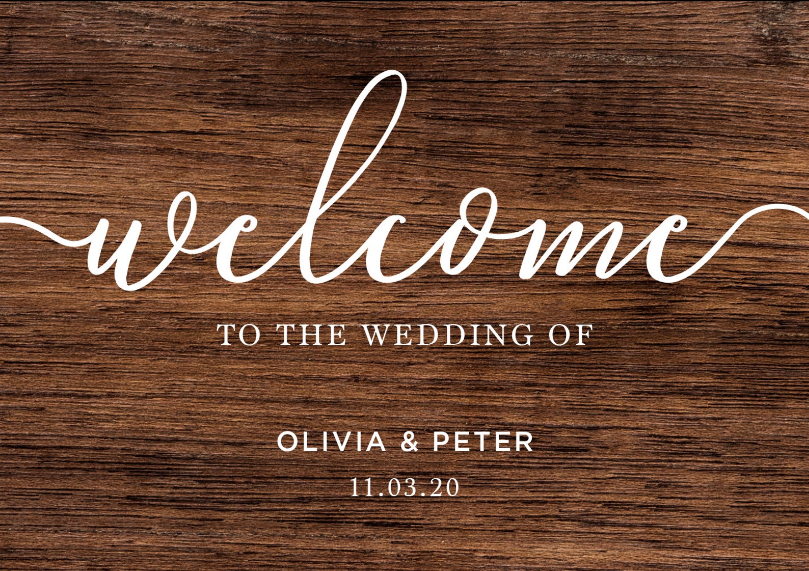 Minimalist Wooden Wedding Welcome Sign Welcome Wedding Sign - Etsy