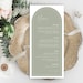 Printable Menu Template Instant Editable Download Wedding - Etsy