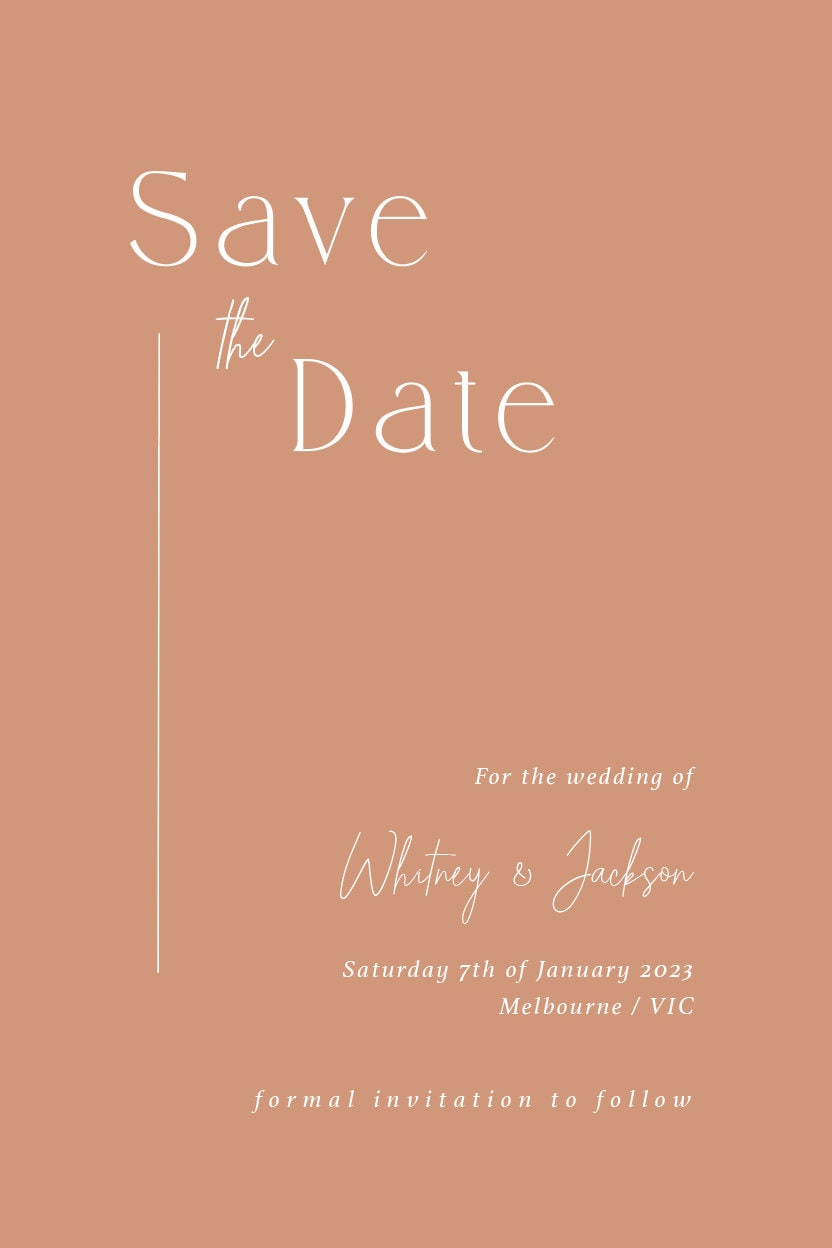 Burnt Orange Save the Date Template Printable Save the Date Etsy