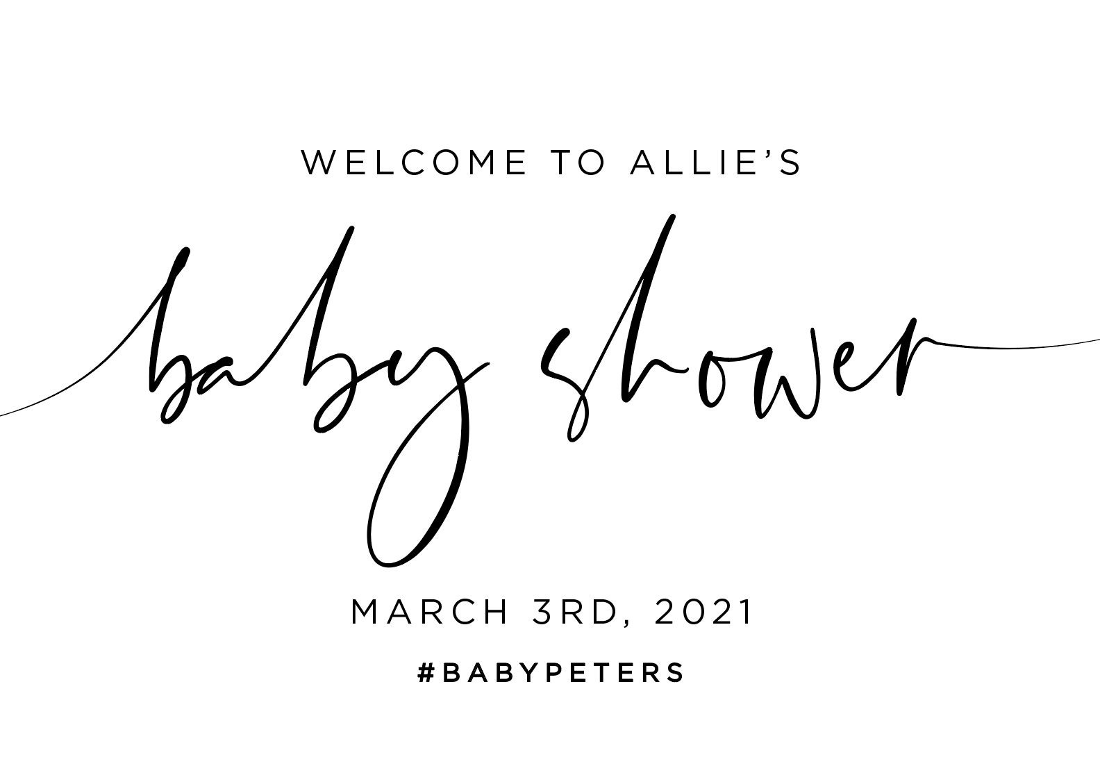 to My Baby Shower Sign Minimalist Signage Baby Etsy Australia