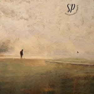 Cuadro decorativo vintage de golf, obra de arte neutra para campo de golf / Arte para la entrada de la oficina, impresión en lienzo con estilo de pintura al óleo de ambiente melancólico imagen 3