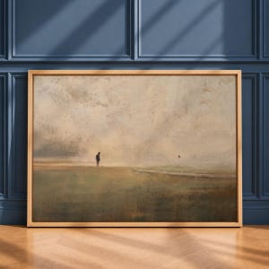 Cuadro decorativo vintage de golf, obra de arte neutra para campo de golf / Arte para la entrada de la oficina, impresión en lienzo con estilo de pintura al óleo de ambiente melancólico imagen 7