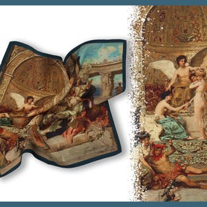 PAÑUELO DE BOLSILLO para hombre exclusivo con patrón de motivo de pintura para padrinos de boda Accesorio de moda vintage Pañuelo para traje