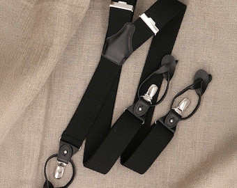 Verstelbare zwarte bretels – bretels met clips en lussen