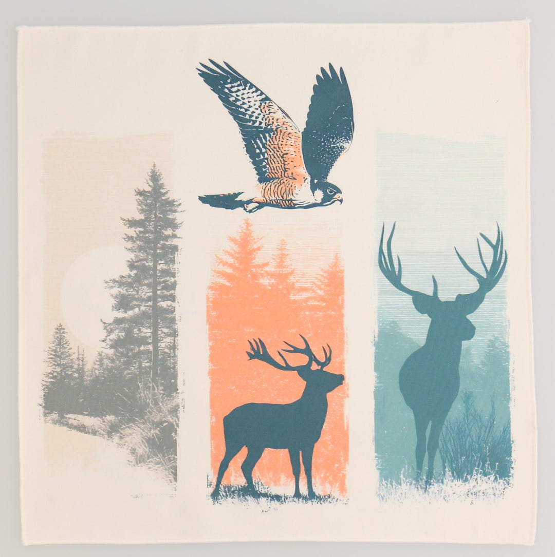 Hunting Pocket Square, Forest Pattern - Etsy