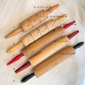 Vintage Wooden Rolling Pins, Farmhouse Country Kitchen, Choose Your Style