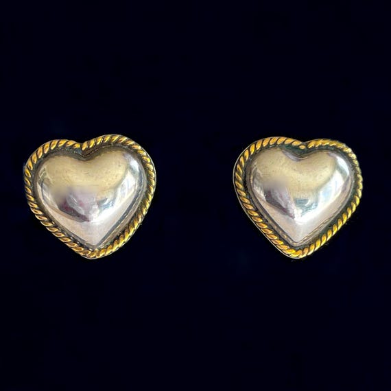 ヴィンテージ！ Puffy Love Heart Studs ピアス