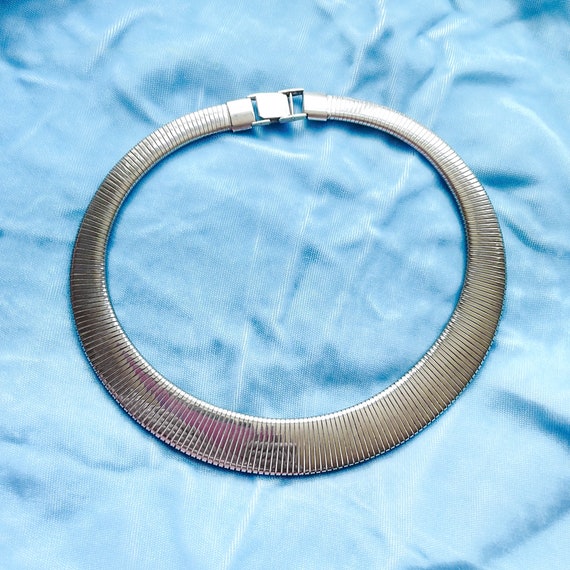 Vintage Silver Coiled Modernist Necklace, Minimal… - image 6