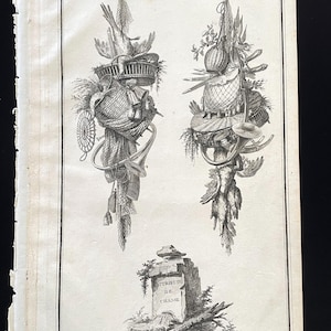 1800s Antique Jean Charles Delafosse Print &#39;Chereau Exc&#39; Copper Engraved Print 16 x 11