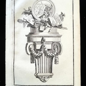 1800s Antique Jean Charles Delafosse Engraved Print &#39;La France&#39;, Copper Engraved Print 16 x 11