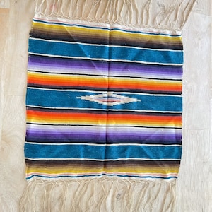Vintage Saltillo Serape Weaving, Tabletop Runner Home Decor