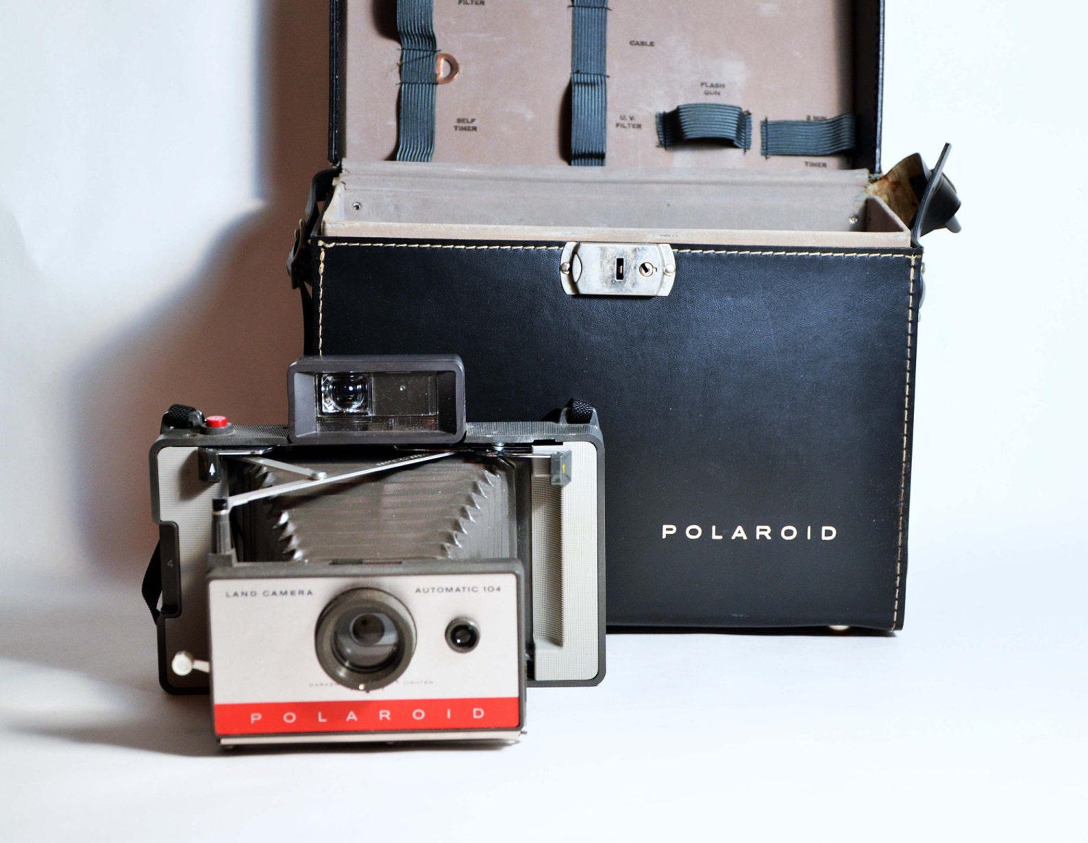 Vintage 60s Polaroid Land 104 Camera Kit/Includes Case Flash & Etsy