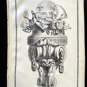 1800s Antique Jean Charles Delafosse Engraved Print &#39;L&#39;Italie&#39;, Copper Engraved Print