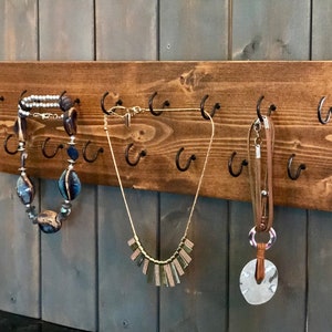 Necklace Holder, 15 Hooks, Jewelry Organizer Wall, Necklace Storage, Necklace Organizer, Accessory Organizer, Wife Gift, Girlfriend Gift