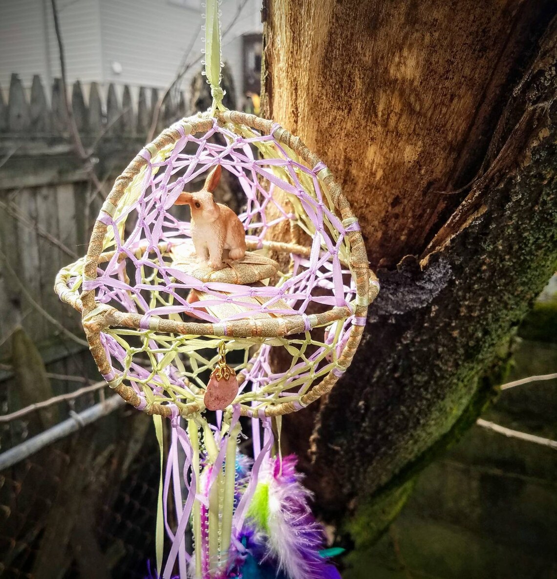 Rabbit Spiritual Dream Catcher Etsy