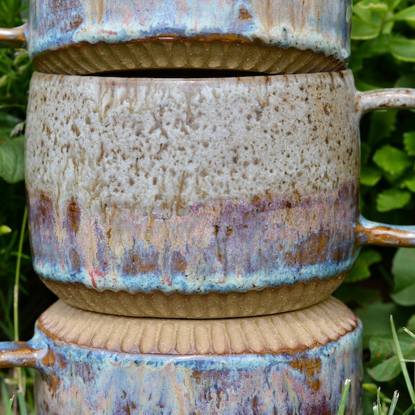 Ceramic Night Sky Mug, Cottagecore Mug, Handmade Mushroom Mug, Ceramic Mug, Dark Cottagecore Mug, Witchy Mug, Handmade Ceramic Mushroom Mug