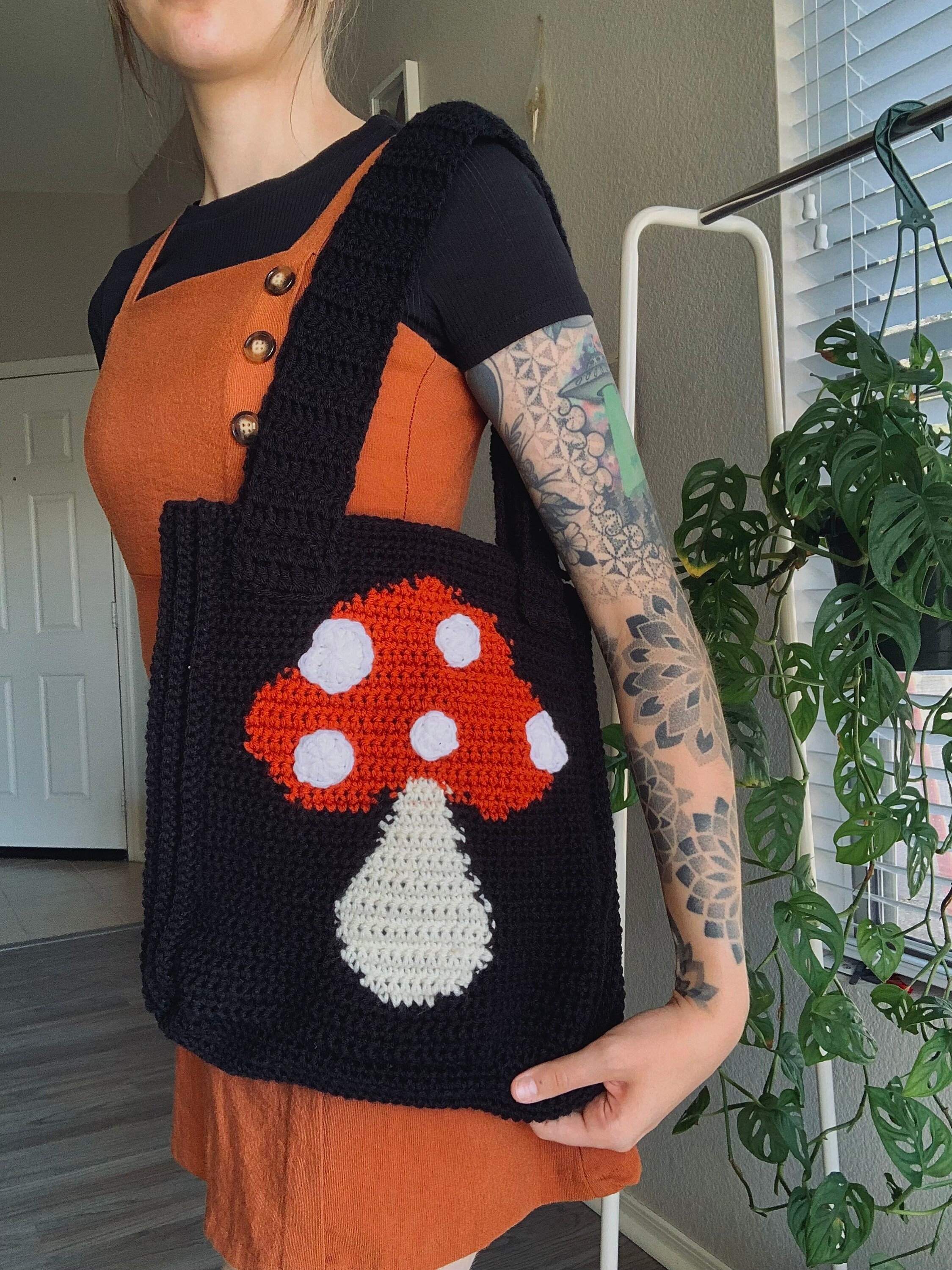 Mushroom Tote Bag Crochet Pattern Hippy Tote Crochet Pattern - Etsy