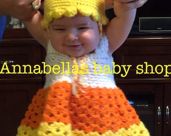 Crochet Baby Candy Corn Costume