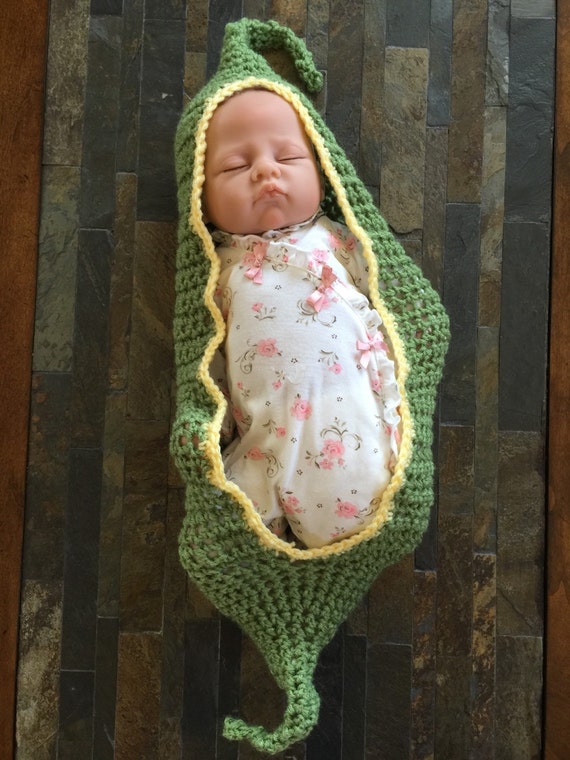 Crochet Pea Pod Cocoon Photo Prop Etsy