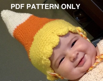 CANDY CORN HAT Pattern 0-24 Months
