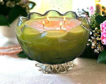 Scented Candles, Vintage Glass, Best Friend Gift, Gift For Women