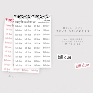 Tekstplannerstickers factuur verschuldigd | T1A