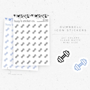 Dumbbell icon planner stickers | I18