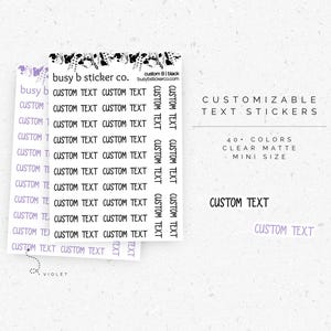 Custom text stickers | custom B