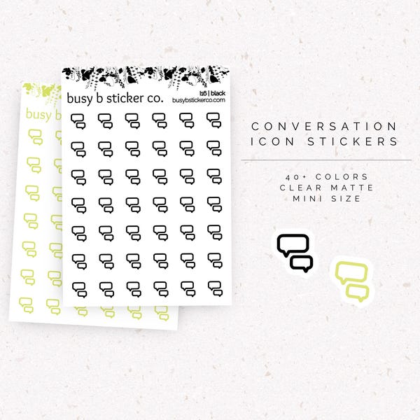Conversation icon stickers | I016
