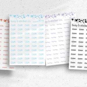 Exam Text Sticker | T8