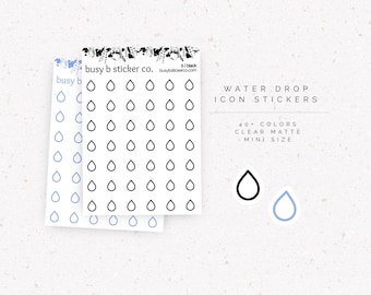 Water drop icon stickers | I001