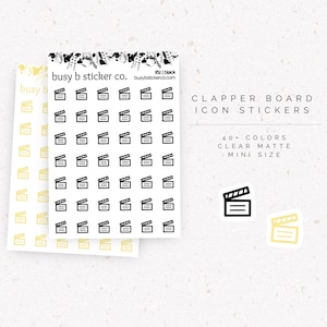 Clapper board icon stickers | I062