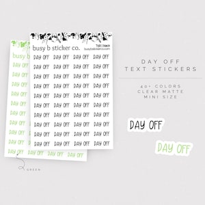Tekststickers vrije dag | T5B