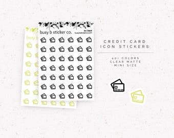 Credit card icon stickers | I021