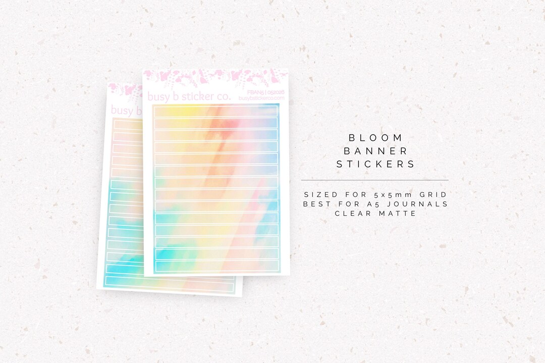 Bloom Banner Stickers | FBAN052026 - Etsy